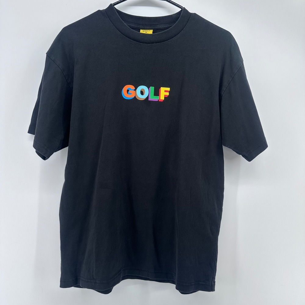 Golf Wang Shirt 3D Logo Spell Out Mens Medium Black Short Sleeve Graphic Tee - Picture 3 of 8